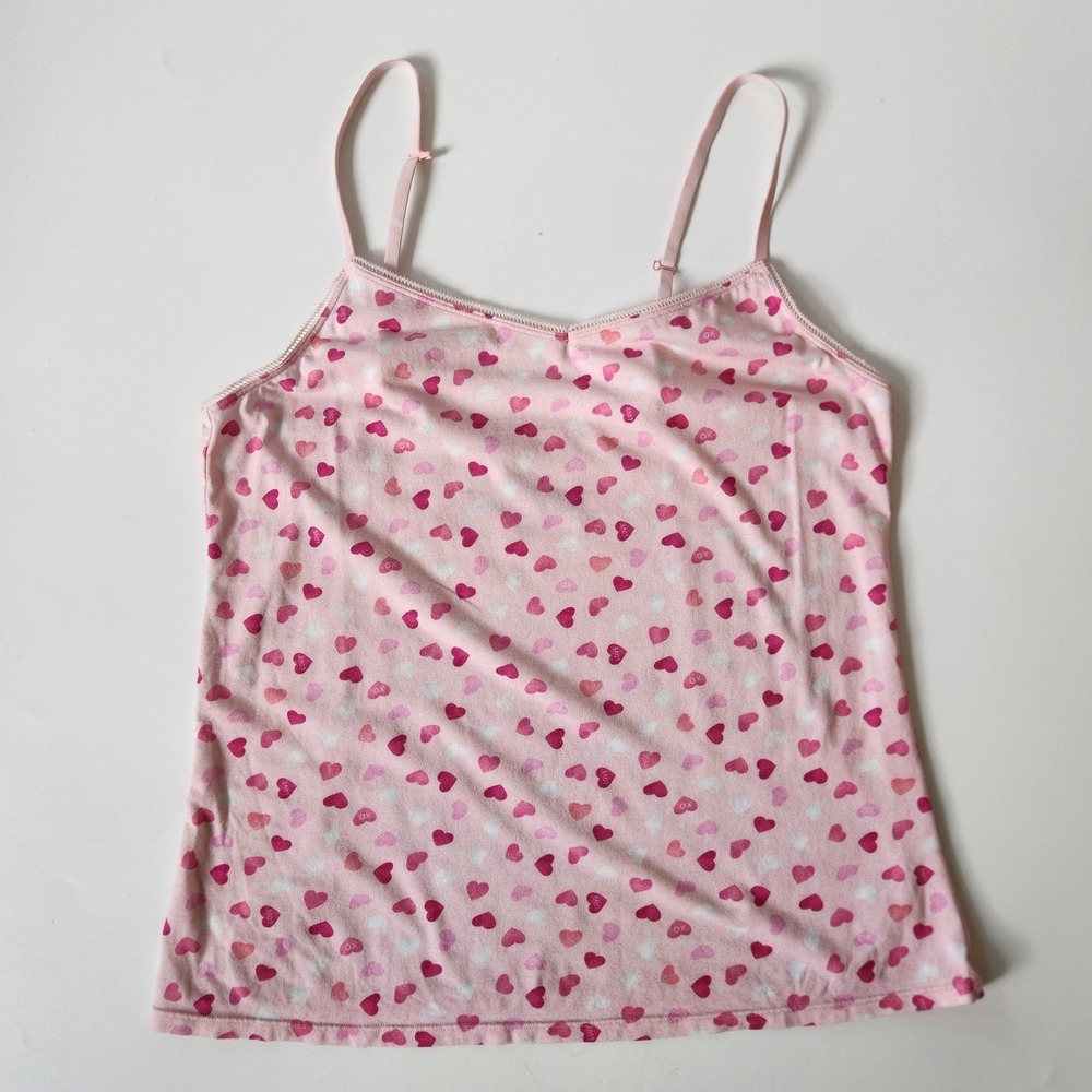 Bedhead Candy Hearts Cami Top Medium Pink 90s Casual Coquette Dollette Lounge